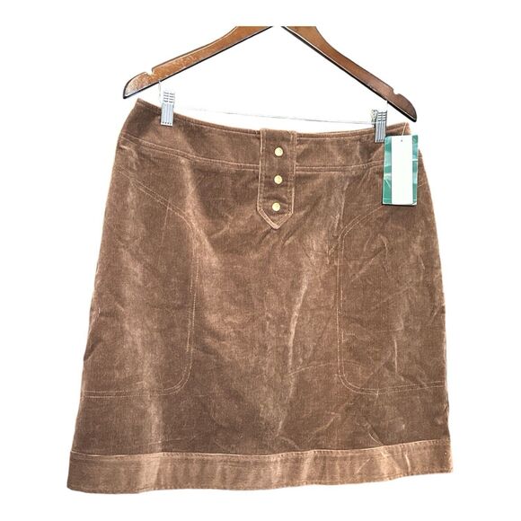 Harve Benard Corduroy Mini Skirt Brown Boho Size 16 Boho Cute Classic Hippie - Picture 1 of 8